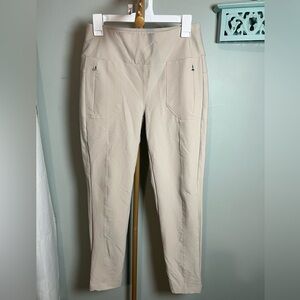 Avalanche Cream Ankle Cropped Pants with Relaxed Fit